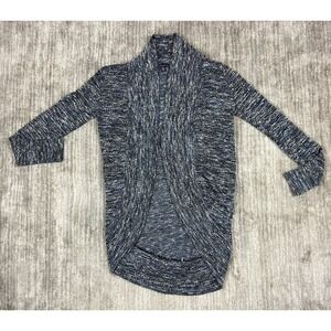 Aeropostale Cardigan Womens XS Blue Space Dye Open Front Shawl Collar‎ Sweater